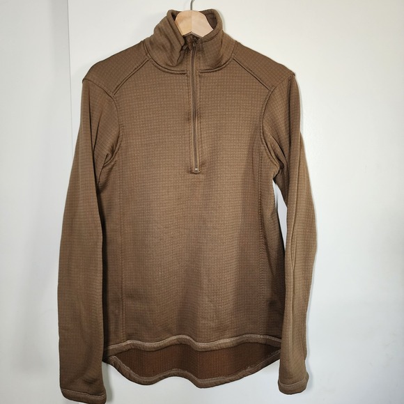 Beyond Clothing Other - Beyond Clothing PCU Level 2 Grid Fleece Mens S Brown Excellent Quarter Zip Top